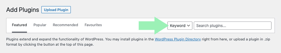 Search for a WordPress plugin